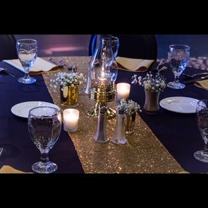 Gold Sequin Table Runners